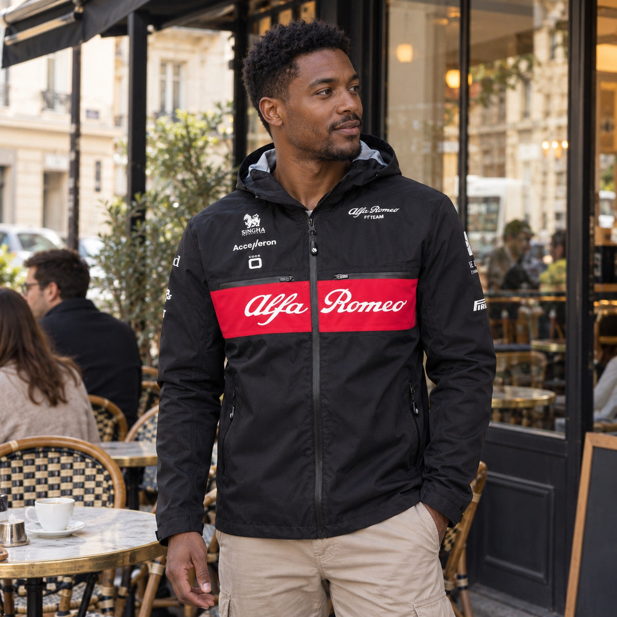Alfa Romeo F1 Team Windbreaker – Black – ilustrační foto (AI)