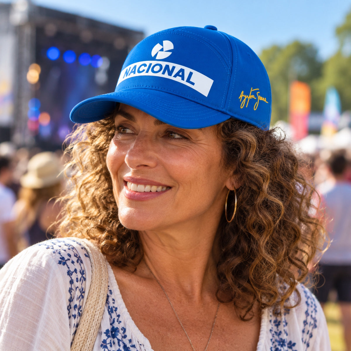 Ayrton Senna Nacional Cap – Blau – Illustrationsfoto (KI)