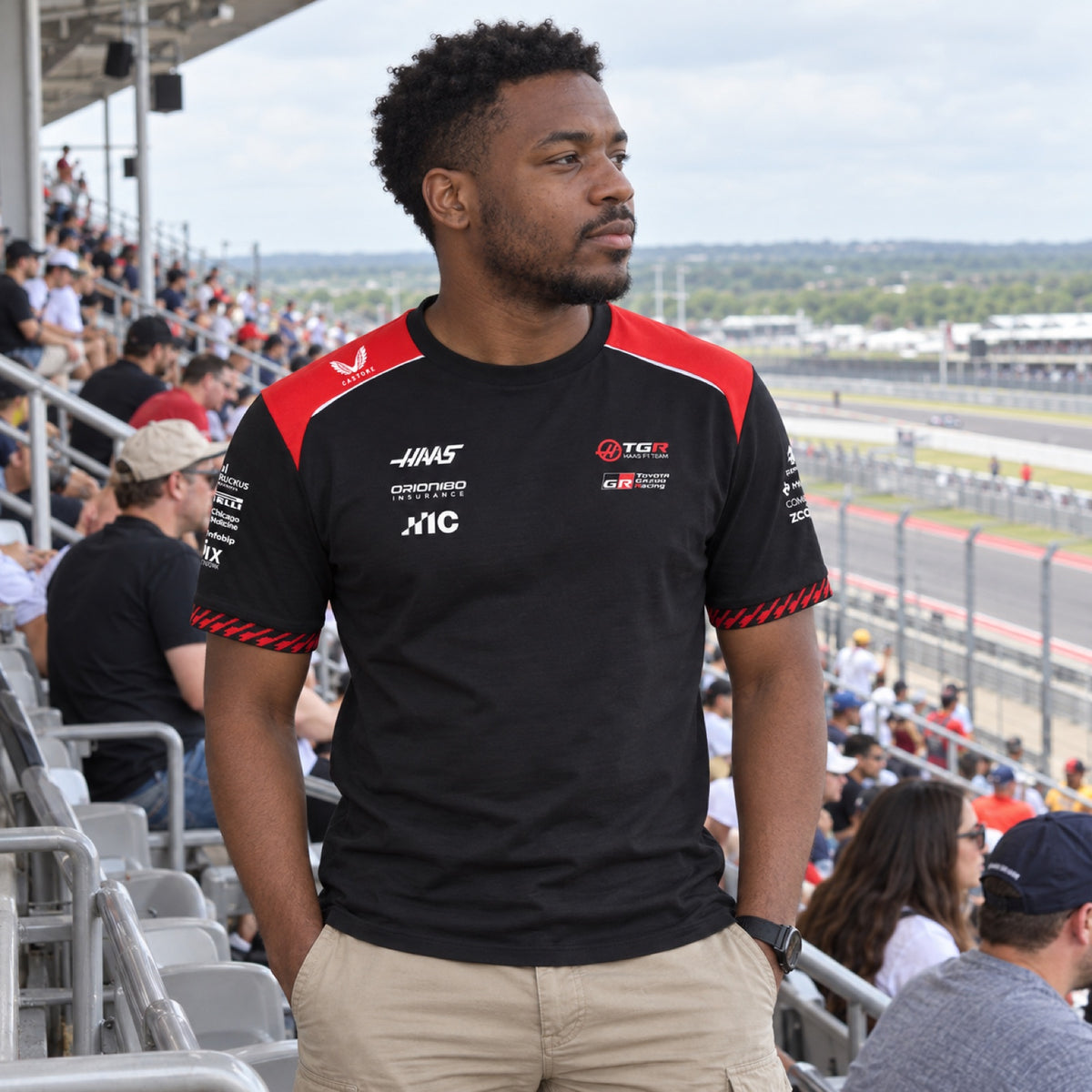 Haas F1 Team T-Shirt with Sponsor Logos – ilustrační foto (AI)