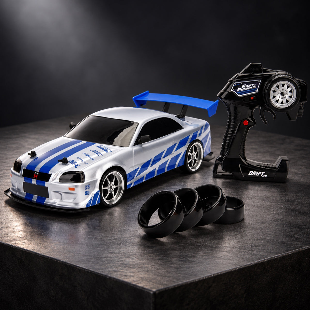 Fast & Furious Nissan Skyline ferngesteuertes Auto – Illustrationsfoto (KI)