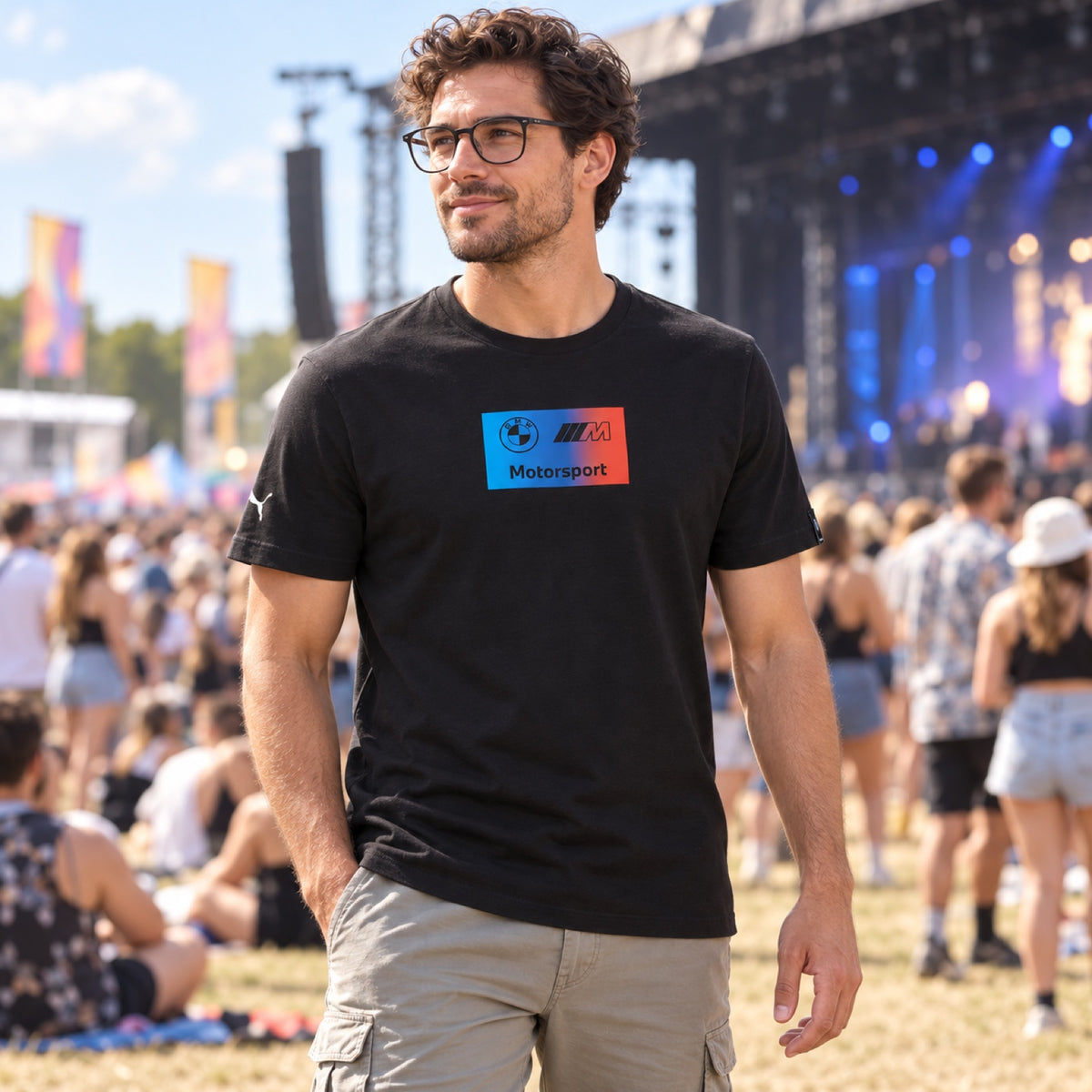 BMW Motorsport BMW M Logo T-Shirt – Black – illustrative photo (AI)