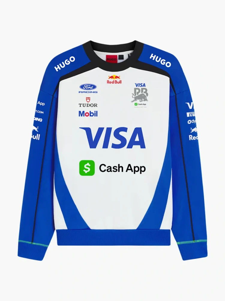 Visa Cash App Racing Bulls Team Sweatshirt with Sponsor Logos – Team Edition