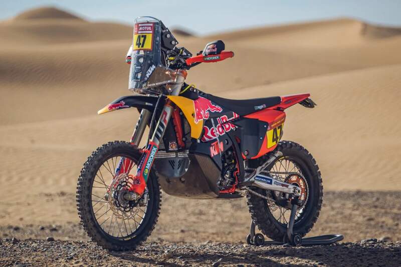 Motorradmodell Red Bull KTM 450 Rally Dakar 2024 Kevin Benavides Nr. 47