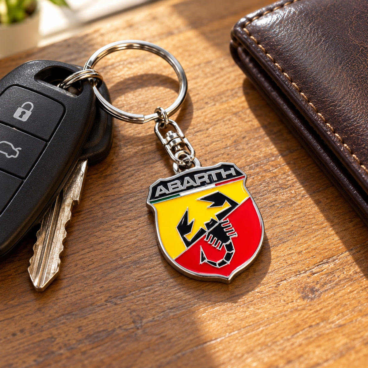 Abarth BADGE Metal Keyring – illustrative photo (AI)
