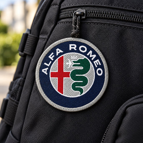 Alfa Romeo Logo-Aufnäher – 75 mm – Illustrationsfoto (KI)