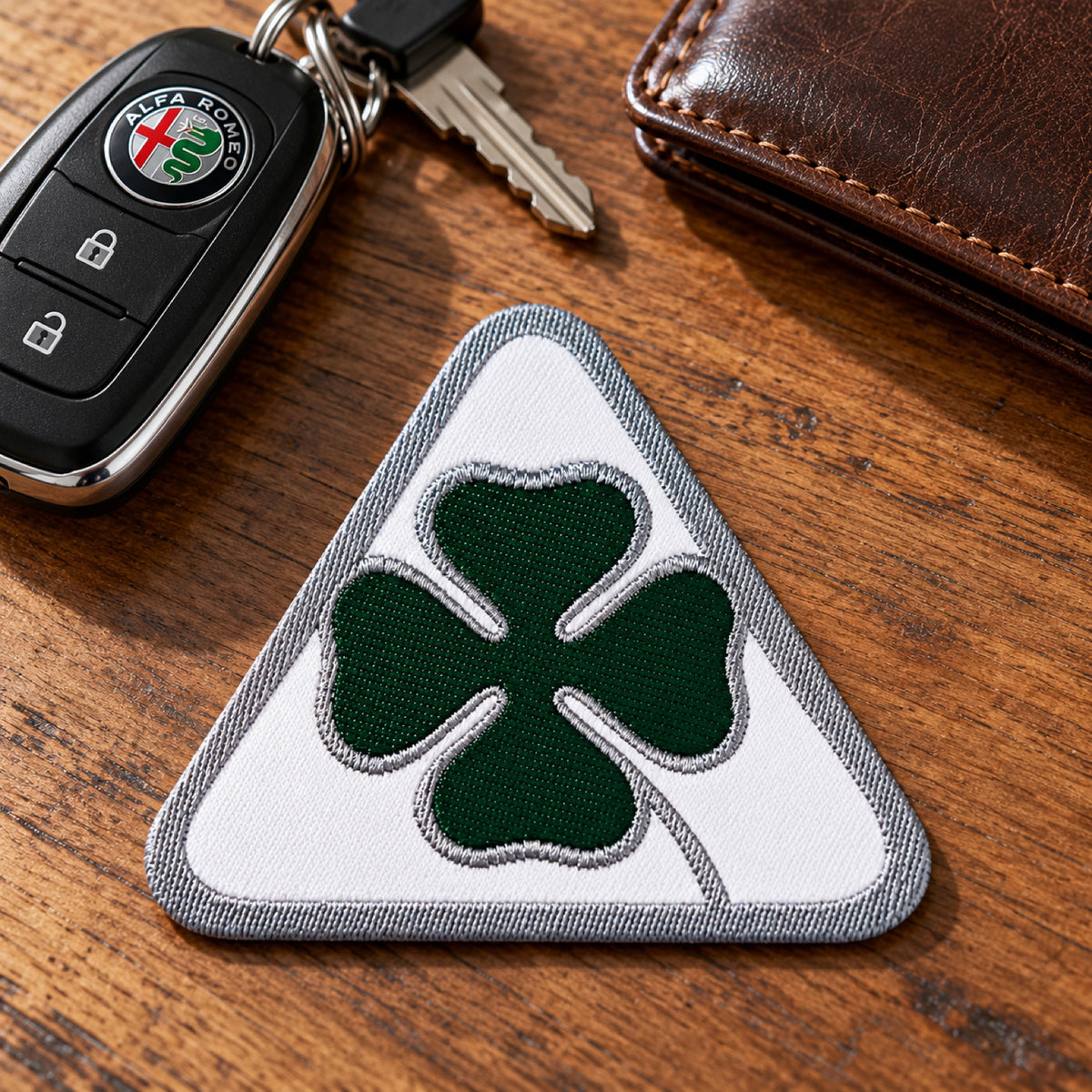 Alfa Romeo Quadrifoglio Patch – 50 mm – illustrative photo (AI)