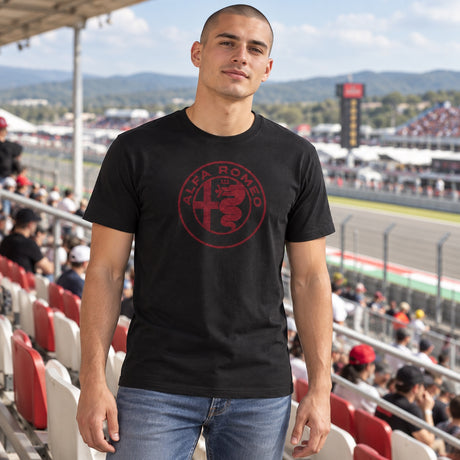 Alfa Romeo Serpentine T-Shirt – Schwarz – Illustrationsfoto (KI)