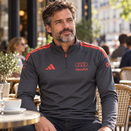 Audi Revolut F1 x Adidas Training Top with Sponsor Logos – Grey – illustrative photo (AI)