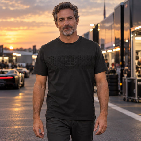 Bugatti Men's T-Shirt with Logo – Black – illustrative photo (AI)