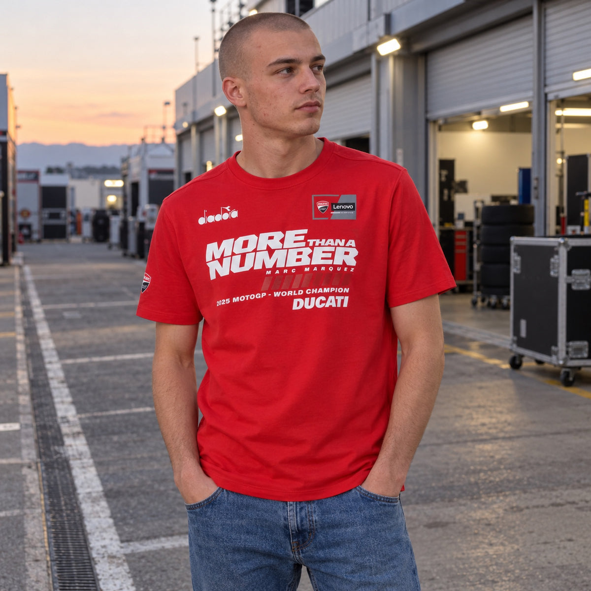 Marc Marquez Ducati Corse Team T-Shirt – #1 Champion T-Shirt – ilustrační foto (AI)