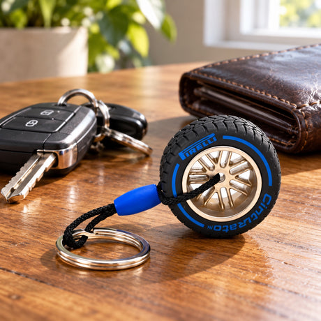 F1 Tech Pirelli TYRE 18 Keyring – Blue – illustrative photo (AI)
