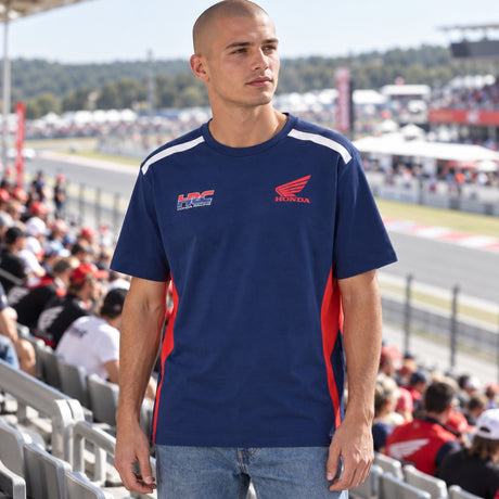 HRC Honda Fan-T-Shirt mit Logo – Blau – Illustrationsfoto (KI)