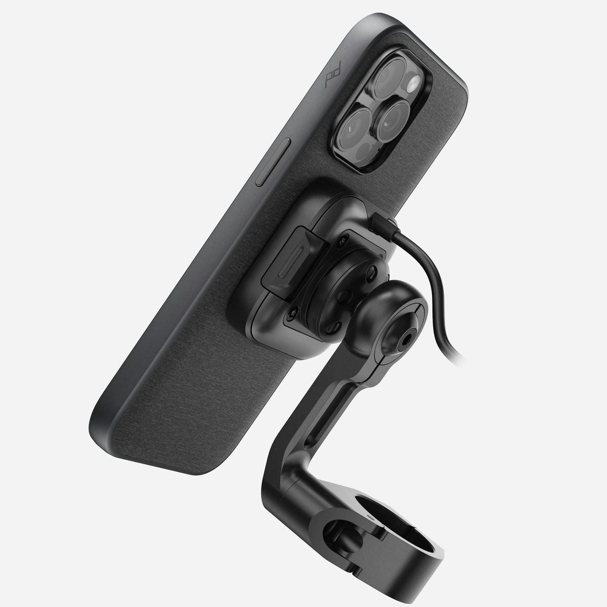 Motorradhalterung Peak Design Motorcycle Mount Bar Mount v2 mit Ladefunktion - schwarz