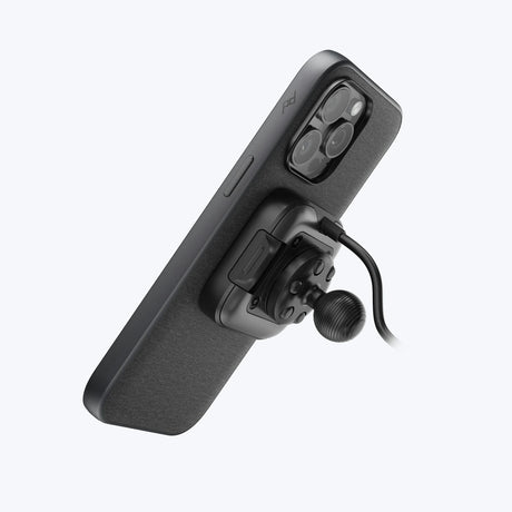 Motorradhalterung Peak Design Motorcycle Mount - 20mm-Kugelkopfadapter, abschließbar mit Ladefunktion - schwarz