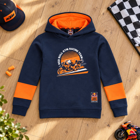 KTM Red Bull Racing Kids' GRID Hoodie – Navy – 164 cm – illustrative photo (AI)