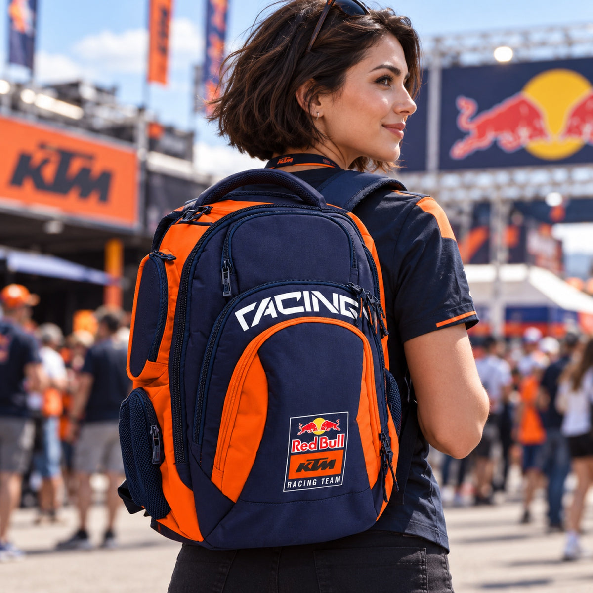 KTM Red Bull Racing großer Team-Rucksack – Illustrationsfoto (KI)