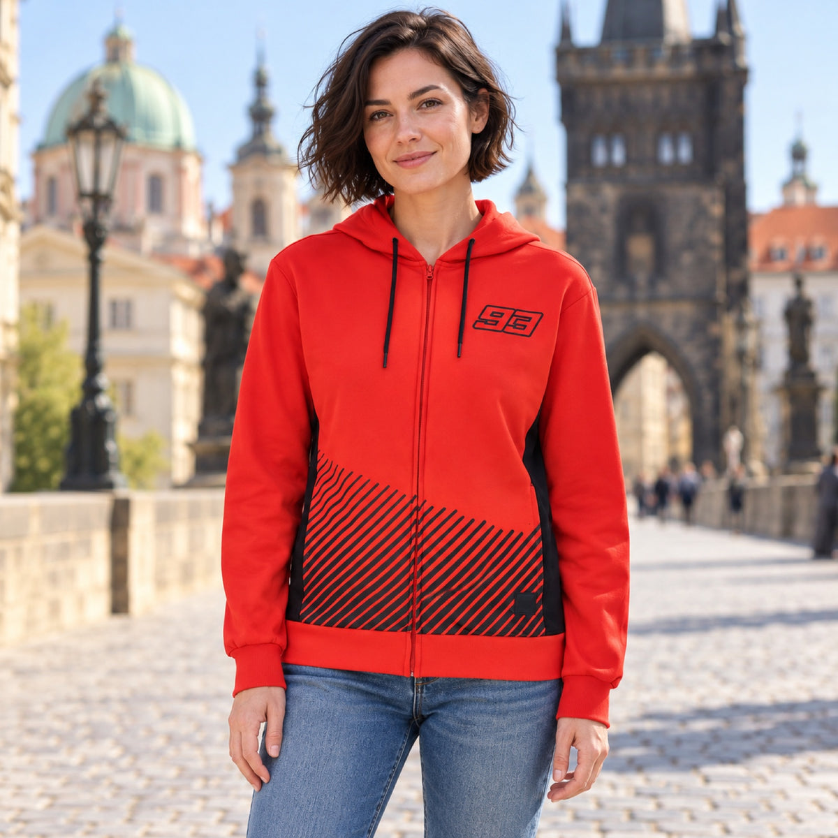 Marc Marquez STRIPES 93 Lifestyle Hoodie – illustrative photo (AI)