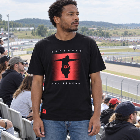 Marco Simoncelli Iconic Fan T-Shirt – Black – ilustrační foto (AI)