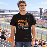 Oscar Piastri McLaren F1 T-Shirt – Black – Fan Edition – illustrative photo (AI)