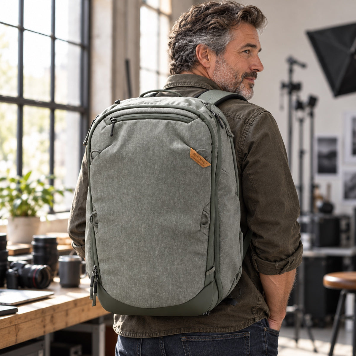 Peak Design Travel Backpack 45L v2 – Sage – illustrative photo (AI)