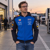 Oracle Red Bull Racing Team Zip Hoodie with Sponsor Logos – ilustrační foto (AI)