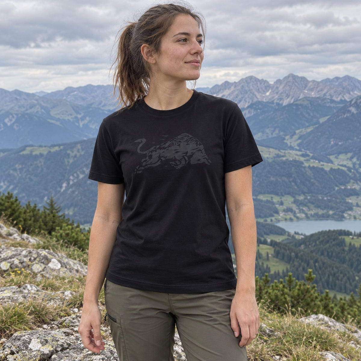 Red Bull Ring Paddock Fan T-Shirt – Black – illustrative photo 2 (AI)