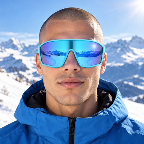 Red Bull Spect DAFT Sunglasses – Light Blue with Blue Lenses – illustrative photo (AI)