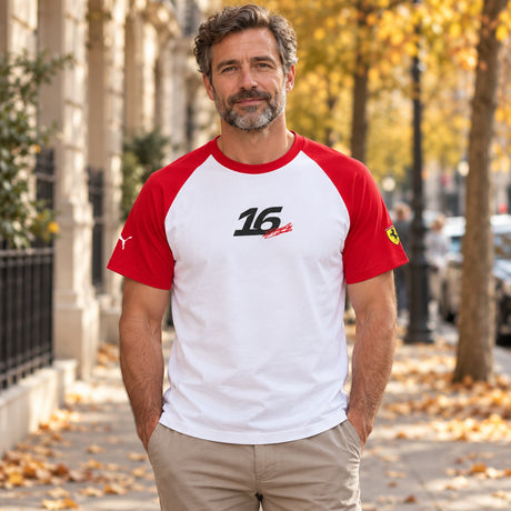 Charles Leclerc Scuderia Ferrari F1 x Puma T-Shirt – Fan Edition – Illustrationsfoto (KI)