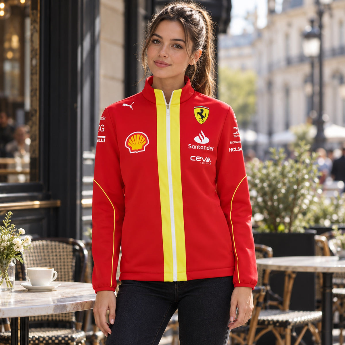 Scuderia Ferrari F1 Team Softshelljacke – Rot – Illustrationsfoto (KI)