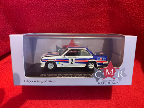 Modell Opel Ascona, Sieger Rallye Monte Carlo 1982, W. Röhrl im Maßstab 1:43