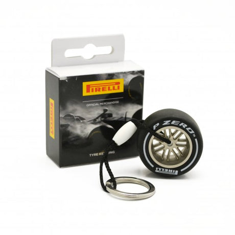 F1 Tech Pirelli TYRE 18 keyring white