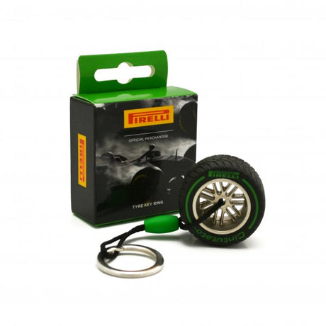 F1 Tech Pirelli TYRE 18 keyring green