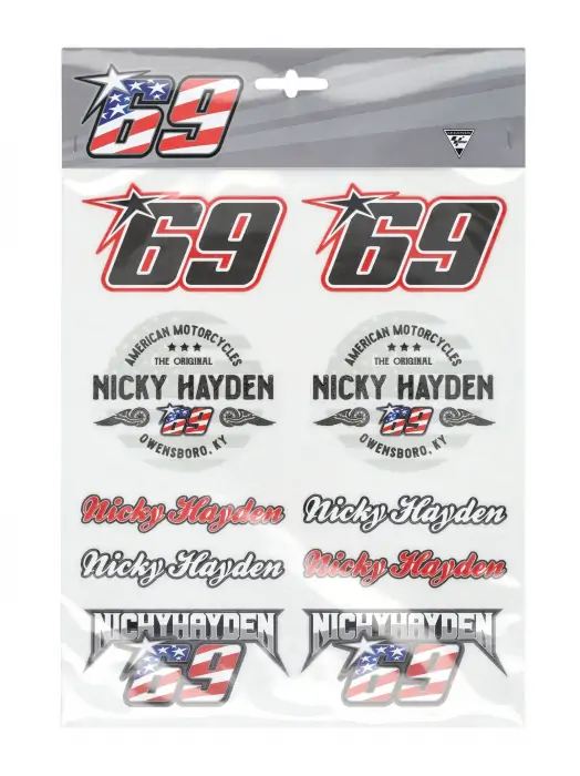 Nicky Hayden großes Stickerset 69