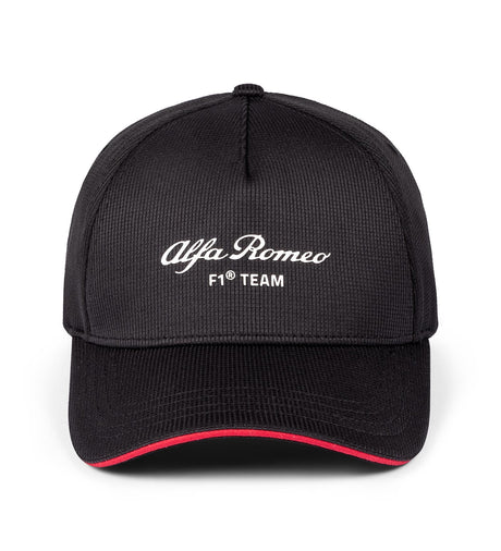 Alfa Romeo F1 Team Teamkappe mit gebogenem Schirm schwarz