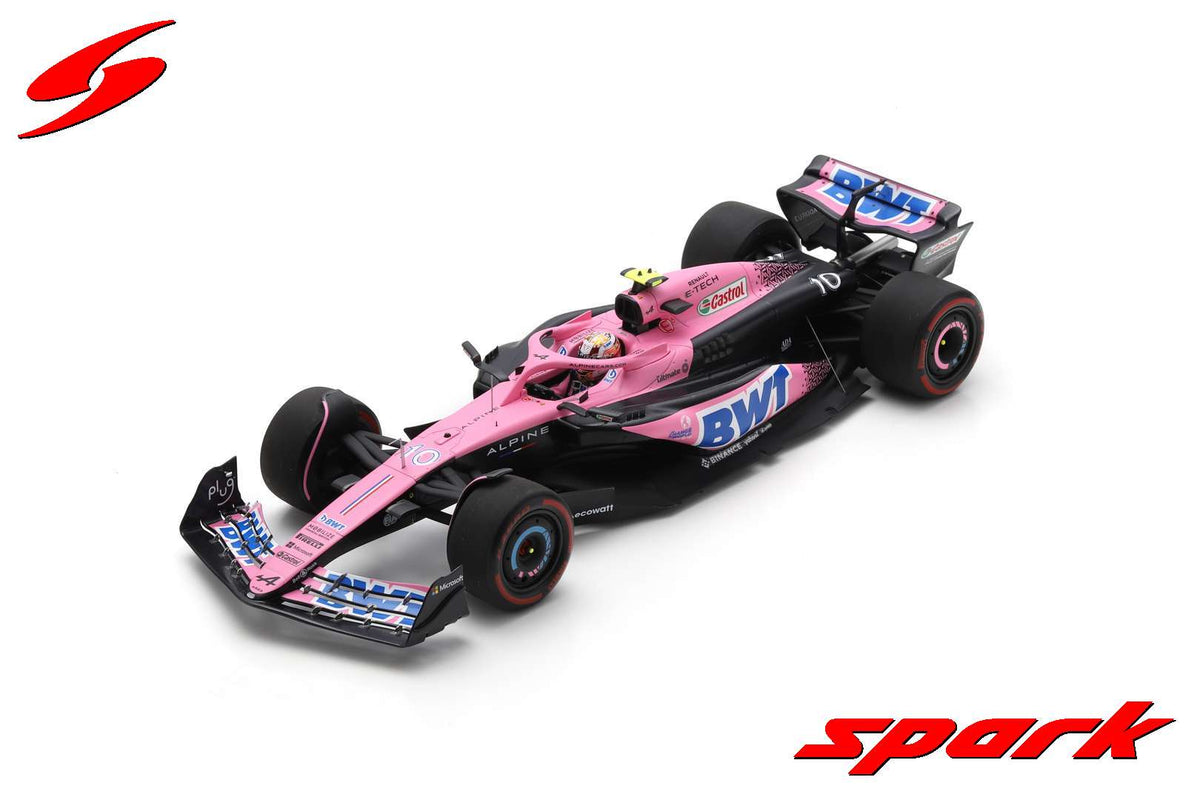 Modell Spark BWT Alpine F1 Team A523 Pierre Gasly im Maßstab 1:18, GP Bahrain 2023