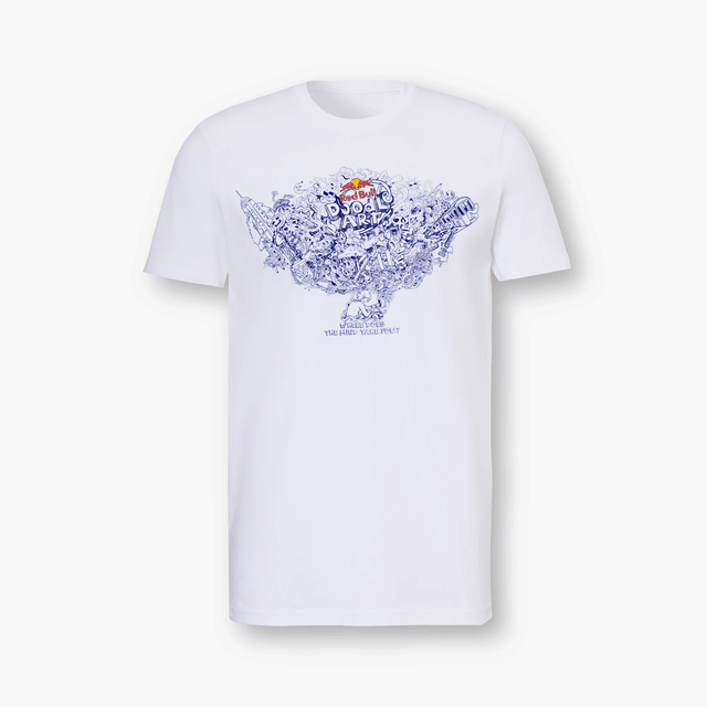 Red Bull Doodle Art T-Shirt weiß