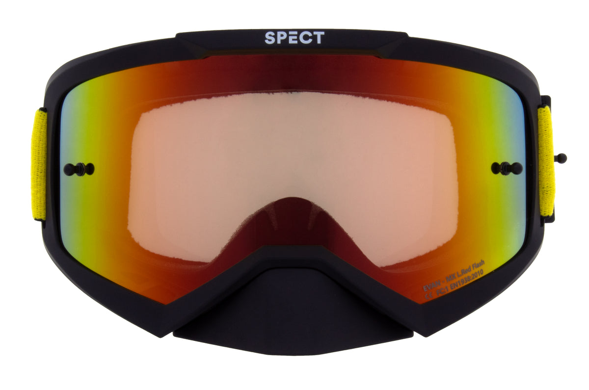 Red Bull Spect EVAN motocross goggles black with red-yellow lens