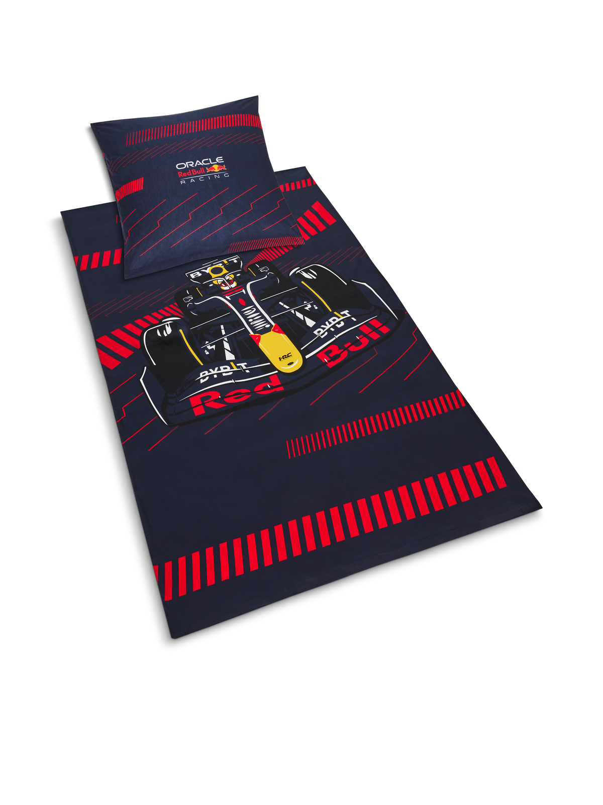 Oracle Red Bull Racing bed linen with Formula 1 RB19 motif