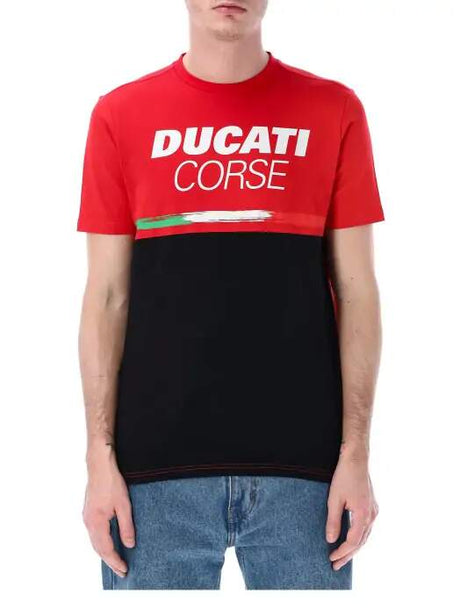 Ducati Corse casual T-shirt with tricolore