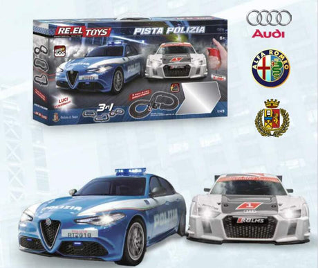 PISTA Alfa Romeo Polizia - Audi 1:43 slot car track