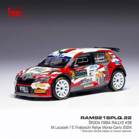 Modell IXO Škoda Fabia Rally2 2024 N.38 M. Locatelli – Rallye Monte Carlo