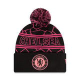 Chelsea vintage winter beanie black with pompom