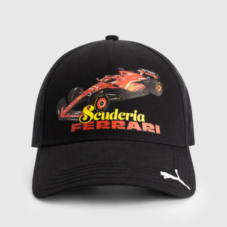 Scuderia Ferrari F1 Cap with Car Print – Black