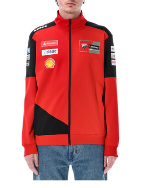 Ducati Lenovo Team Zip Sweatshirt with Sponsor Logos – Red