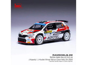 IXO Škoda Fabia Rally2 EVO model, Barum Rallye Zlín 2022, #4, Kopecký – Hloušek