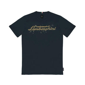 Lamborghini casual T-shirt with logo navy