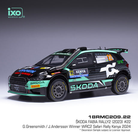 Modell IXO Škoda Fabia Rally2, WRC, Safari Rallye Kenia 2024, #22