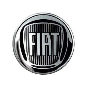 Fiat 3D logo sticker black 58 mm