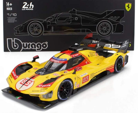 Modell Bburago Ferrari 499P Nr. 83 Le Mans 2024 im Maßstab 1:18, AF Corse – Deluxe Edition