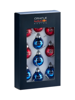 Oracle Red Bull Racing Mini-Christbaumkugeln – 10er-Set